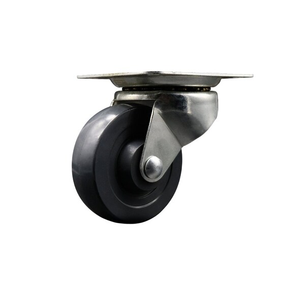 4'' General Duty Dolly Hard Rubber Wheel Swivel Top Plate Caster